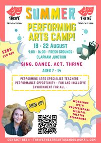 Thrive Summer School 2025 Poster with event details